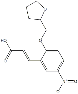 3-[5-nitro-2-(oxolan-2-ylmethoxy)phenyl]prop-2-enoic acid Struktur