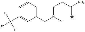 3-[methyl({[3-(trifluoromethyl)phenyl]methyl})amino]propanimidamide Struktur