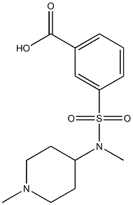 3-[methyl(1-methylpiperidin-4-yl)sulfamoyl]benzoic acid Struktur