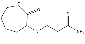 3-[methyl(2-oxoazepan-3-yl)amino]propanethioamide Struktur