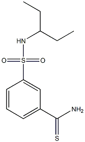 3-{[(1-ethylpropyl)amino]sulfonyl}benzenecarbothioamide Struktur