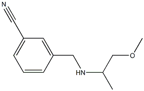 3-{[(1-methoxypropan-2-yl)amino]methyl}benzonitrile Struktur