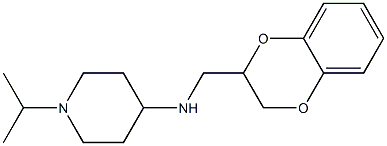 N-(2,3-dihydro-1,4-benzodioxin-2-ylmethyl)-1-(propan-2-yl)piperidin-4-amine Struktur