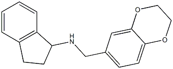 N-(2,3-dihydro-1,4-benzodioxin-6-ylmethyl)-2,3-dihydro-1H-inden-1-amine Struktur