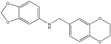 N-(2,3-dihydro-1,4-benzodioxin-6-ylmethyl)-2H-1,3-benzodioxol-5-amine Struktur