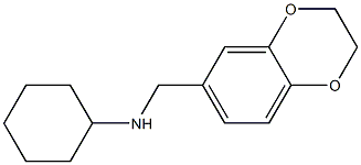 N-(2,3-dihydro-1,4-benzodioxin-6-ylmethyl)cyclohexanamine Struktur