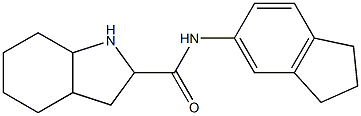 N-(2,3-dihydro-1H-inden-5-yl)-octahydro-1H-indole-2-carboxamide Struktur