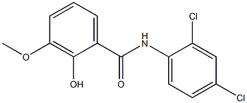 N-(2,4-dichlorophenyl)-2-hydroxy-3-methoxybenzamide Struktur