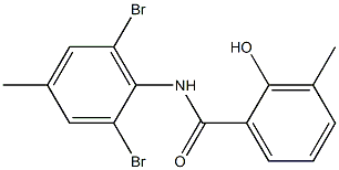 N-(2,6-dibromo-4-methylphenyl)-2-hydroxy-3-methylbenzamide Struktur