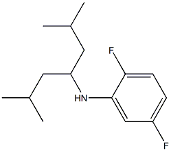 N-(2,6-dimethylheptan-4-yl)-2,5-difluoroaniline Struktur