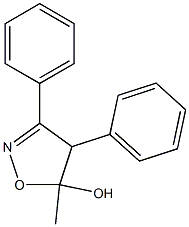 4,5-dihydro-5-methyl-5-hydroxy-3,4-diphenylisoxazole Struktur