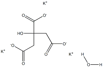 Potassium citrate monohydrate Struktur