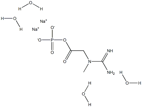 CREATINEPHOSPHATEDISODIUMTETRAHYDRATE Struktur