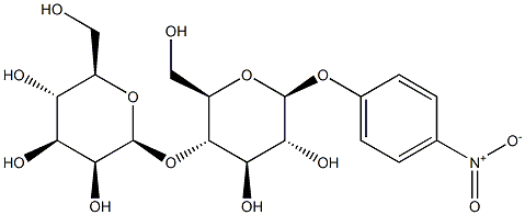 4-Nitrophenyl4-O-(b-D-mannopyranosyl)-b-D-glucopyranoside Struktur