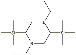 1,4-Diboracyclohexane, 1,4-diethyl-2,5-bis(trimethylsilyl)- Struktur