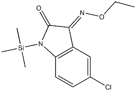 1H-Indole-2,3-dione, 5-chloro-1-(trimethylsilyl)-, 3-(O-ethyloxime) Struktur