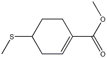 4-Methylthiocyclohex-1-enecarboxylic acid, methyl ester Struktur