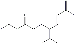 7-isopropyl-2,10-dimethyl-8,10-undecadien-4-one Struktur