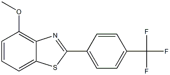 4-methoxy-2-(4-trifluoromethylphenyl)benzothiazole Struktur