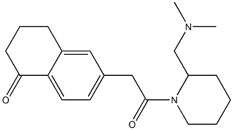 2-((dimethylamino)methyl)-1-((5,6,7,8-tetrahydro-5-oxo-2-naphthyl)acetyl)piperidine Struktur