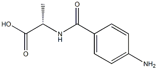 4-aminobenzoyl-alanine Struktur