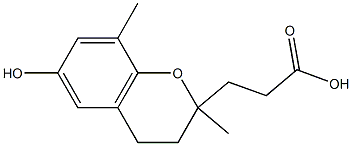 2,8-dimethyl-2-(2'-carboxyethyl)-6-chromanol Struktur