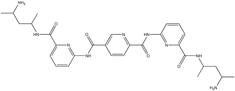 N,N'-bis(6-(N-3-dimethylaminopropyl)carbamoylpyridin-2-yl)pyridine-2,5-dicarboxamide Struktur