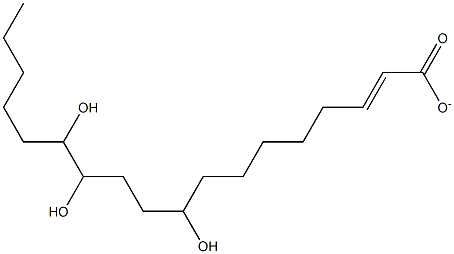 9,12,13-trihydroxyoctadecenoate Struktur