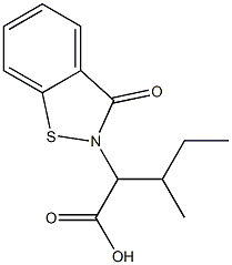 N-(1-carboxy-2-methylbutyl)benzisothiazolone Struktur