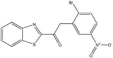 1-(1,3-benzothiazol-2-yl)-2-(2-bromo-5-nitrophenyl)ethanone Struktur