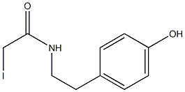 (4-hydroxyphenyl)ethyl iodoacetamide Struktur