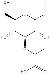 methyl 3-O-(1-carboxyethyl)glucopyranoside Struktur