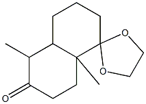 10,10-(1,2-ethylenedioxy)-1,5-dimethylbicyclo(4.4.0)decan-4-one Struktur