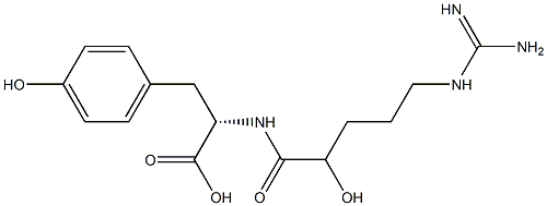 N-(5-guanidino-2-hydroxypentanoyl)tyrosine Struktur