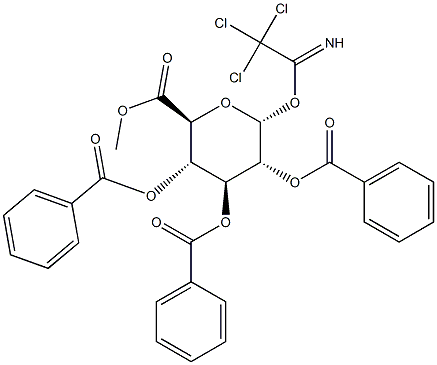 2,3,4-Tri-O-benzoyl-a-D-glucopyranuronic acid methyl ester, trichloroacetimidate Struktur