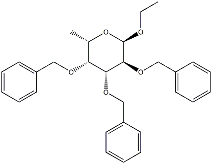 Ethyl 2,3,4-tri-O-benzyl-a-L-fucopyranoside Struktur