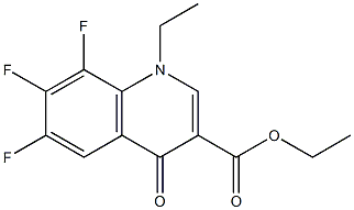 1-Ethyl-6,7,8-trifluoro-1,4-dihydrogen-4-oxo-quinoline-3-car-boxylate,ethyl ester Struktur