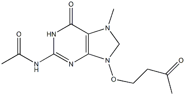 N-Acetyl-9-(2-acetylethoxy)methyl guanine Struktur