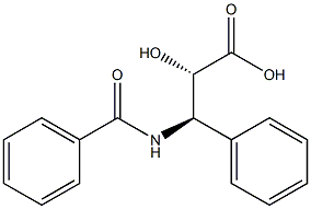 N-Benzoyl-(2S,3R)-3-amino-2-hydroxy-3-phenyl-propanoic acid Struktur