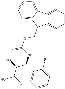 N-Fmoc-(2S,3S)-3-Amino-3-(2-fluoro-phenyl)-2-hydroxy-propanoic acid Struktur