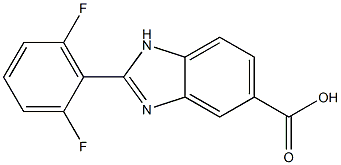 2-(2,6-Difluorophenyl)-1H-benzimidazole-5-carboxylic acid Struktur