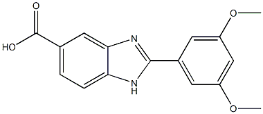 2-(3,5-Dimethoxyphenyl)-1H-benzimidazole-5-carboxylic acid Struktur