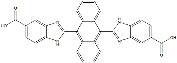 2,2'-(9,10-Anthracenediyl)bis-1H-Benzimidazole-5-carboxylic acid Struktur