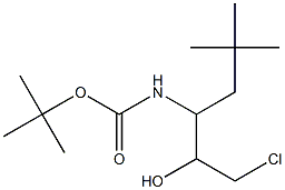 [1-(2-Chloro-1-hydroxy-ethyl)-3,3-dimethyl-butyl]-carbamic acid tert-butyl ester Struktur