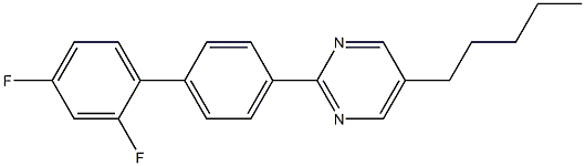 2-(2',4'-Difluorobiphenyl-4-yl)-5- pentylpyrimidine Struktur