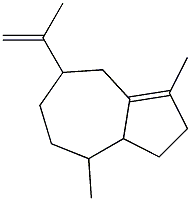 1,4-dimethyl-7-prop-1-en-2-yl-2,3,3a,4,5,6,7,8-octahydroazulene Struktur