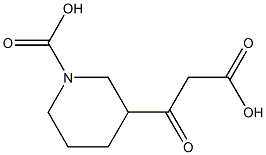 3-(2-Carboxy-acetyl)-piperidine-1-carboxylic acid Struktur