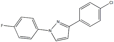 3-(4-Chlorophenyl)-1-(4-fluorophenyl)-1H-pyrazol- Struktur