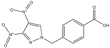 4-(3,4-Dinitro-pyrazol-1-ylmethyl)-benzoic acid Struktur