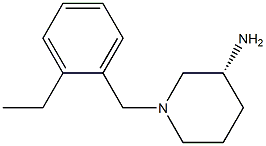 (3R)-1-(2-ethylbenzyl)piperidin-3-amine Struktur